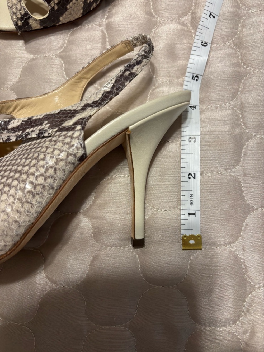 Kate Spade Snakeskin Lace-Up Slingback Heels 8.5 Made in Italy $330 NEW - Picture 6 of 11
